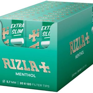 20 cajitas de Filtros Rizla mentol ultra slim